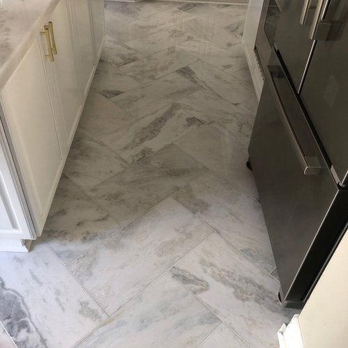 tiled kitchen floor